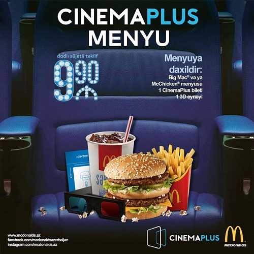 `CinemaPlus` və `McDonald`s`-dan birgə yeni aksiya - VİDEO